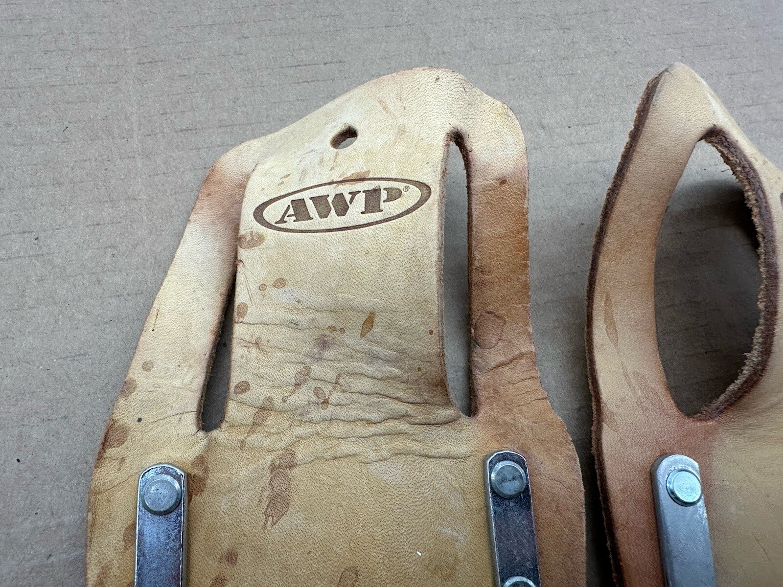 Lot Of 2 Vintage AWP Saddle Leather Hammer Belt Holder Made In Mexico