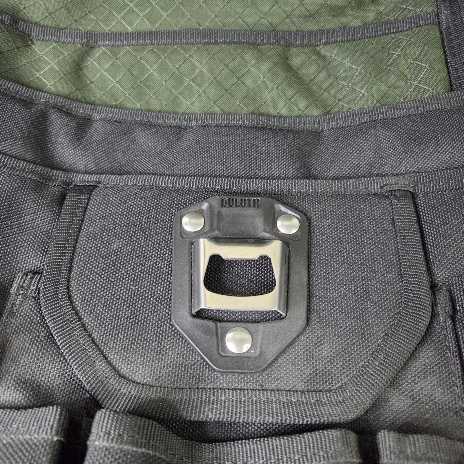 Duluth Trading Co Electrician Tool Laptop Storage Shoulder Bag Black Green