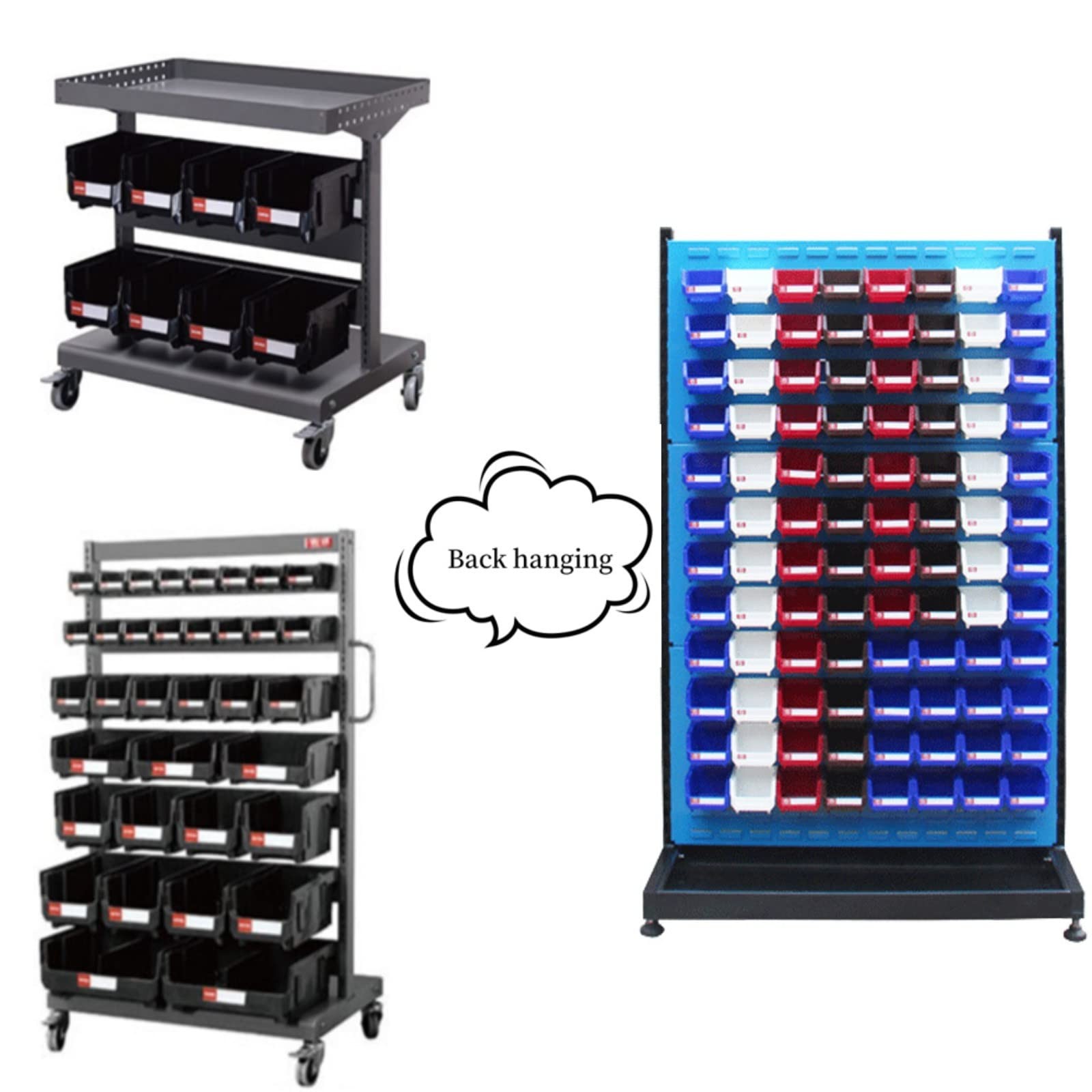 Storage Organizer Bins,Wall Mount Storage Parts Rack,Stackable Tool Bins for …