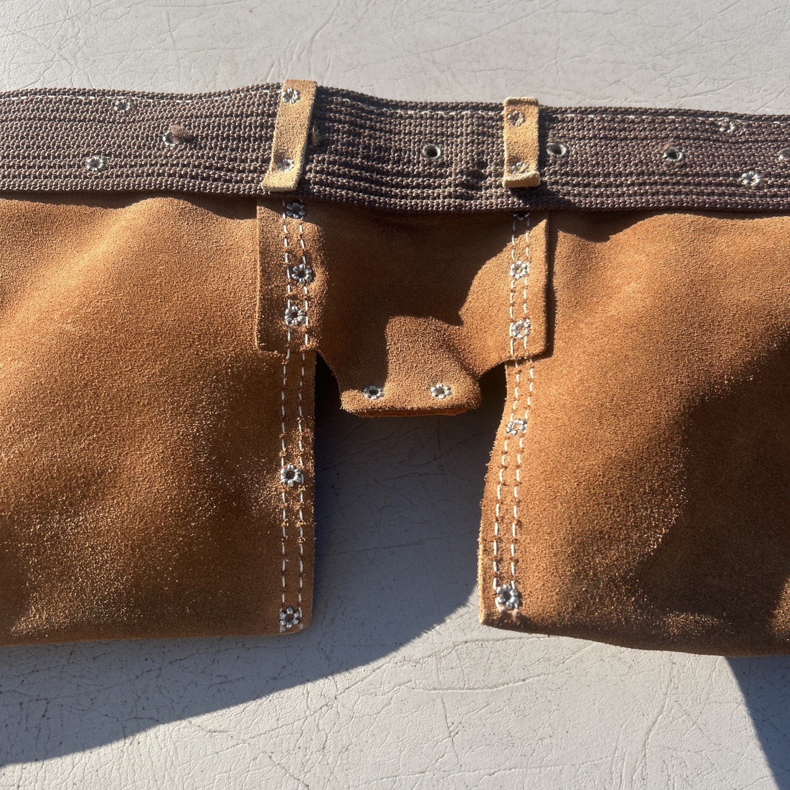 Sears Craftsman Leather Carpenters Adjustable Tool Belt Holder 945145 Vintage