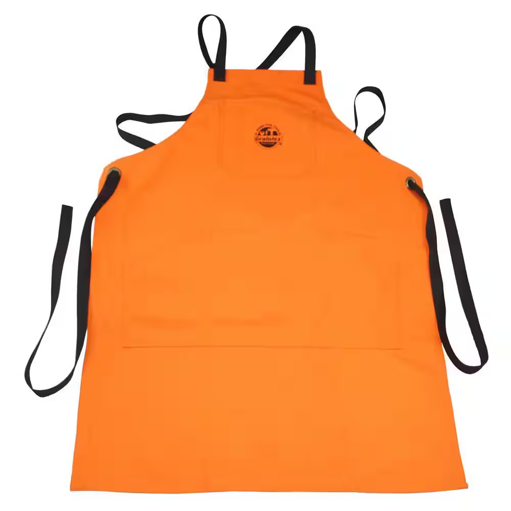 5-Pocket Canvas Tool Work Apron in Orange