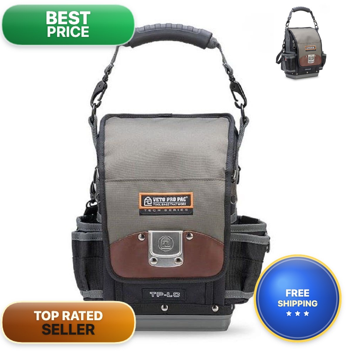 Veto Pro Pac TP-LC Compact Zippered Service Tech Tool Pouch