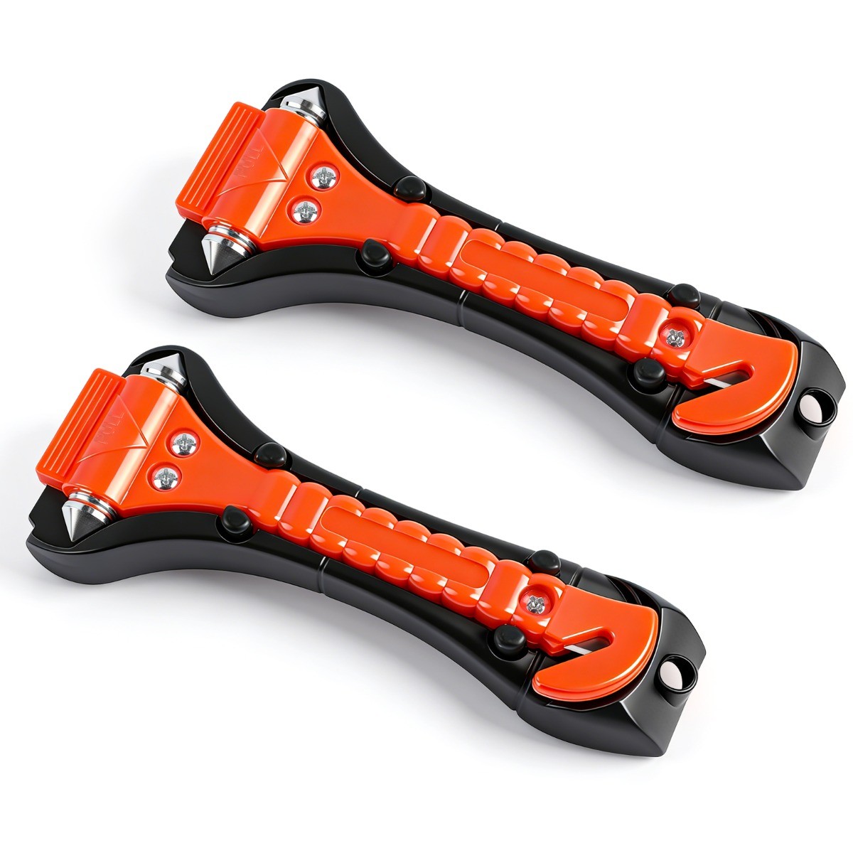 2-Pack Car Emergency Escape Tool Window Breaker Hammer Seat Belt Cutter Orange