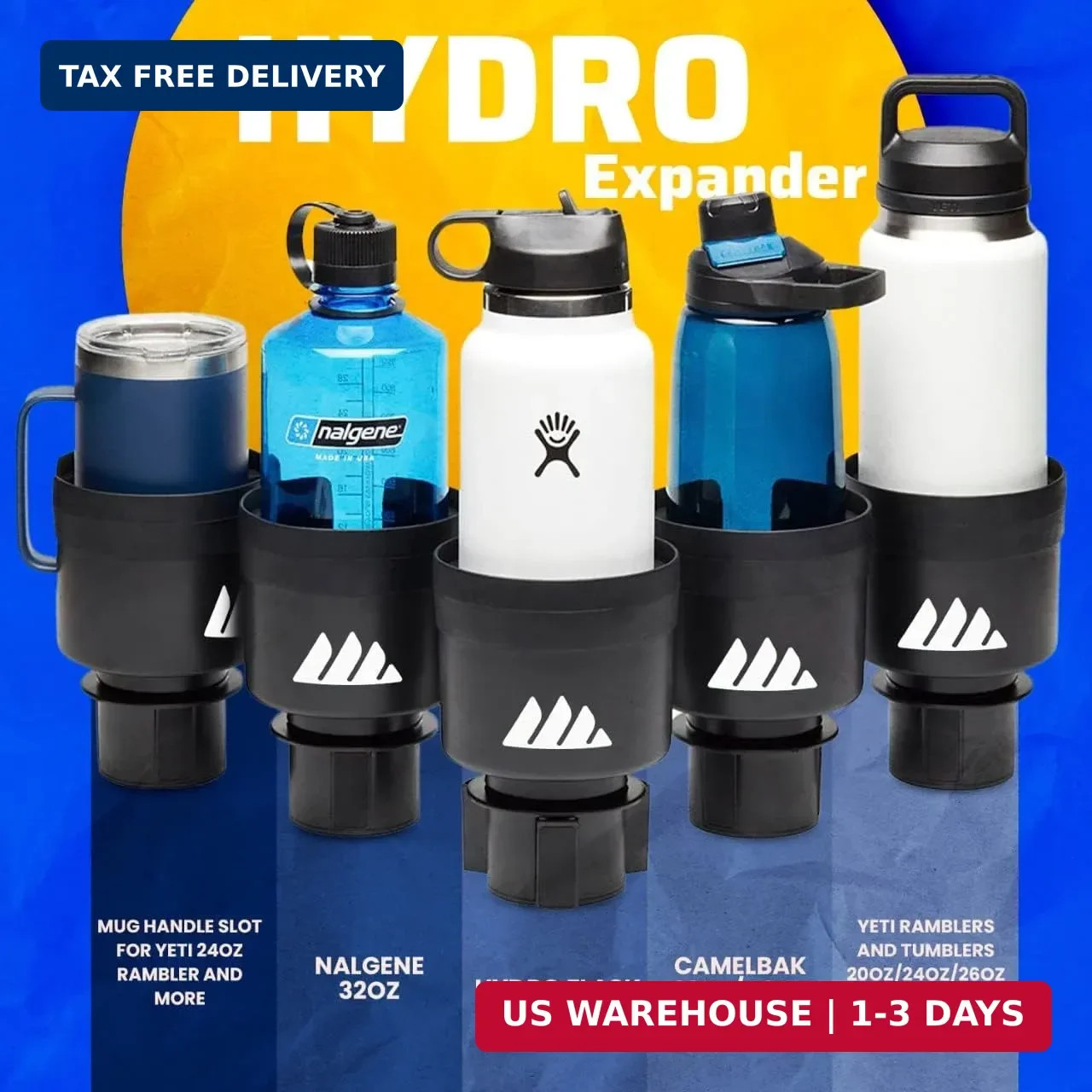 Hydro Expander – Car Cup Holder Expander Organizer with Adjustable Base