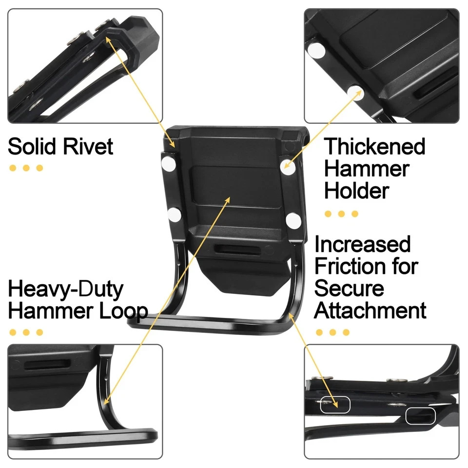 Hammer Holder for Belt,Hammer Loop,Hammer Belt Holder 1Pcs(Black)