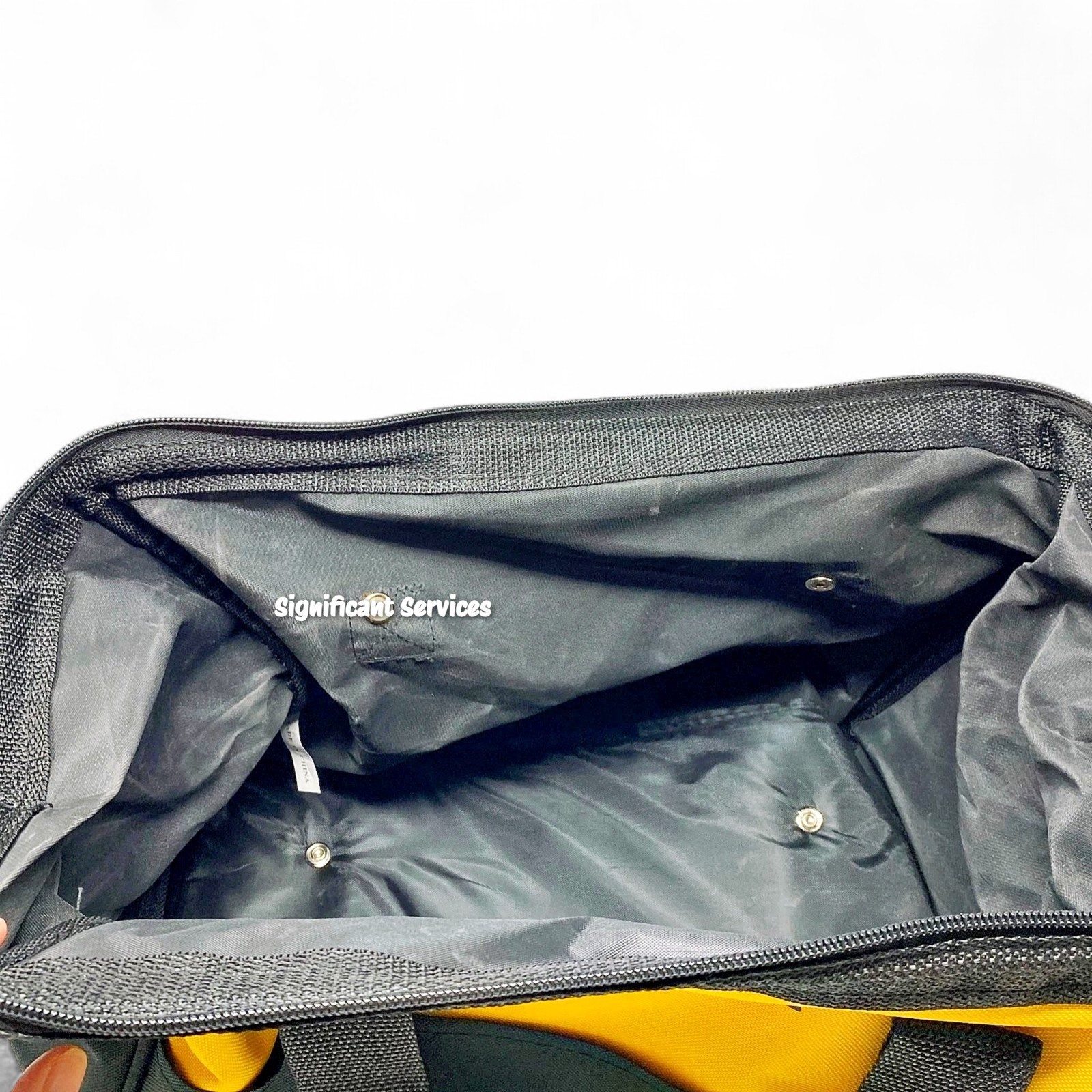 New Dewalt Heavy Duty Ballistic Nylon Tool Bag 15” w Runners & 3 outside Pockets