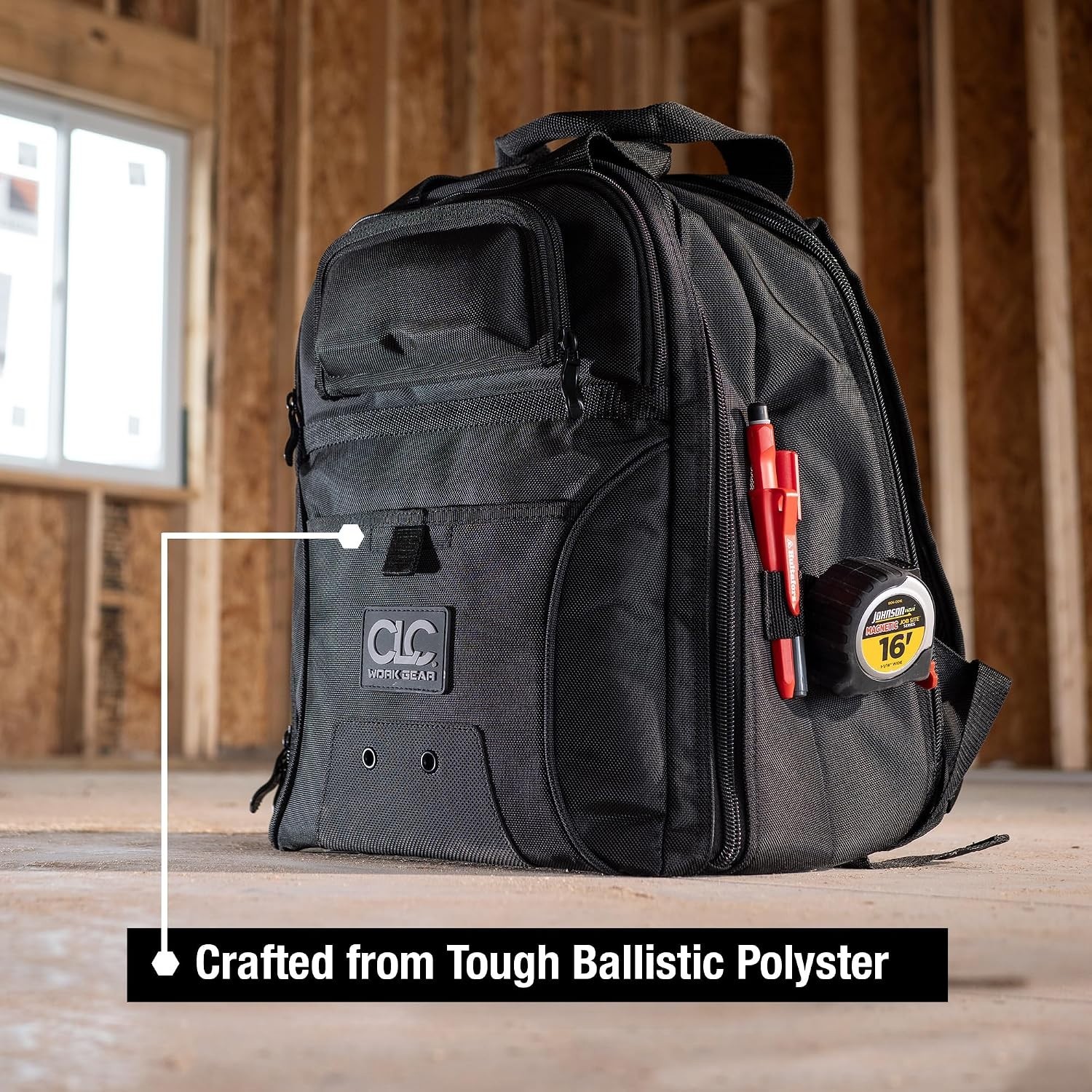 Versatile Heavy-Duty Tool Backpack – 36 Pockets & Sunglasses Protector Included