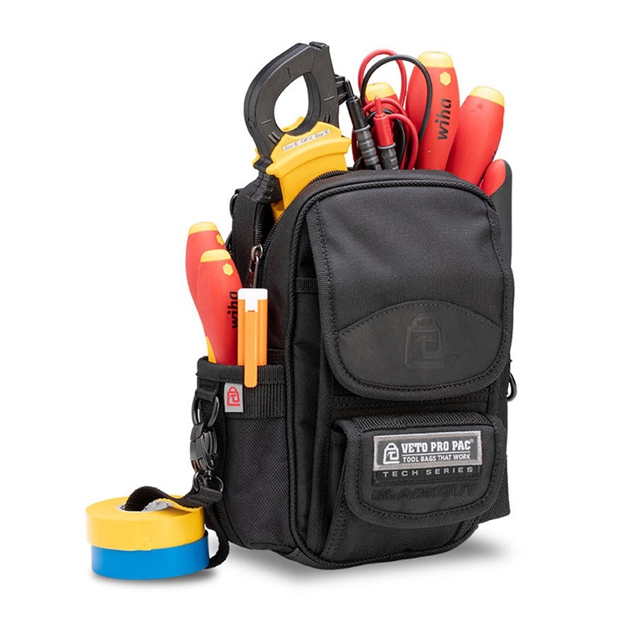 Veto Pro Pac MB Blackout Small Meter Tool Bag Clip-On 10 Pocket