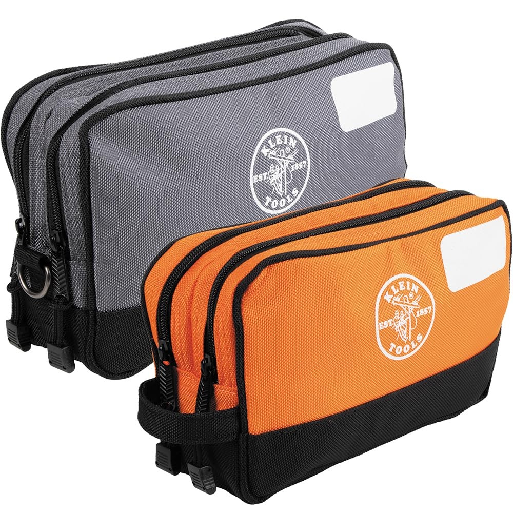 Klein Tools Tool Pouch, Dual Compartments, HeavyDuty Tool Bag Organizer, Mult…