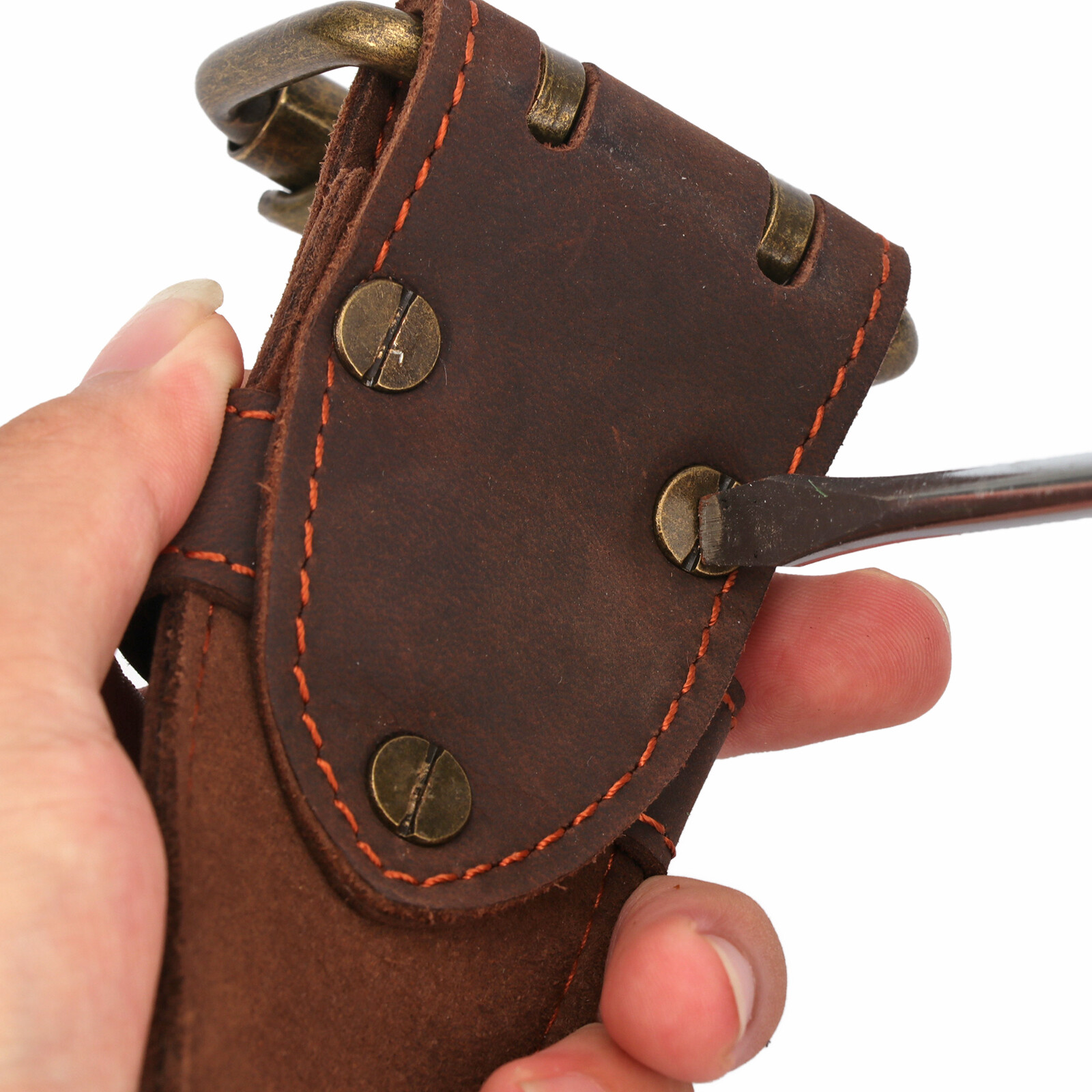 Leather 2inch Tools Belt Hammer Hooks Scaffolding Holder Drill Holster