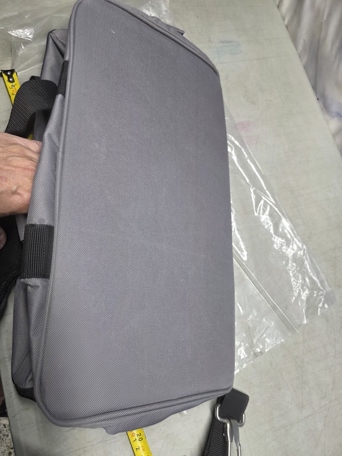 NOS Porter Cable Heavy Duty Tool Tote Bag Zippered 20 X 12 X 10.5 Gray / Black