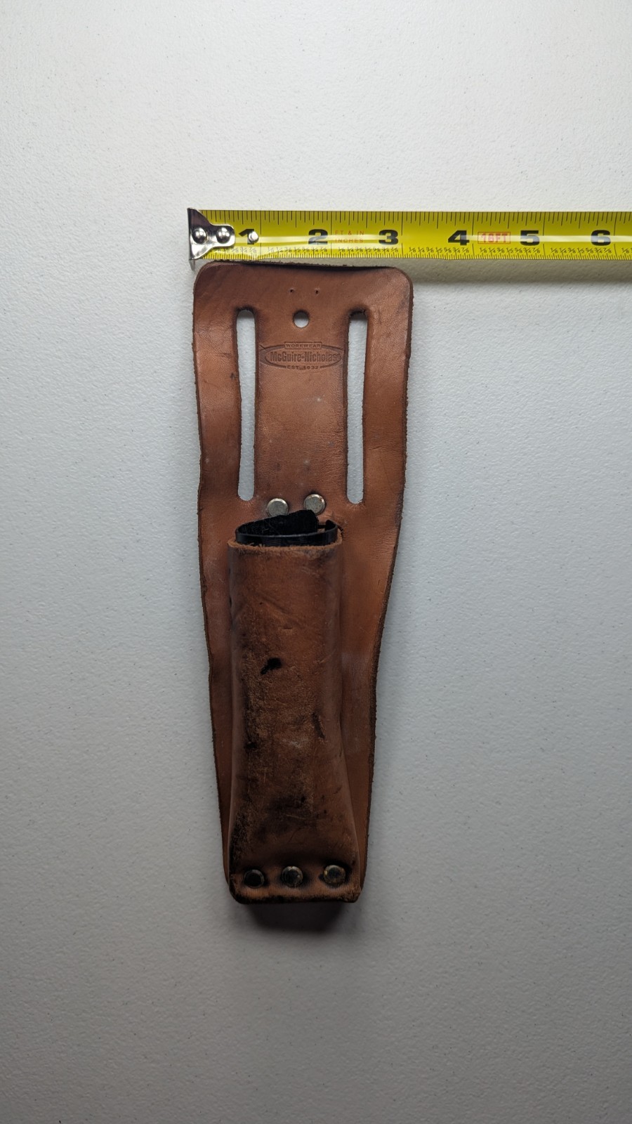 McGuire-Nicholas Workwear leather Tool Holster Sheath Saddle Leather Mexico 453R