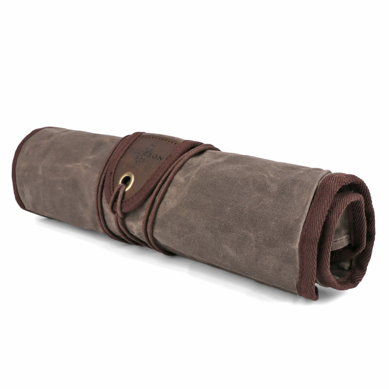 TOURBON Roll Carving Tool Organizer Bag Storage Holder Zip Pouch Wax Canvas US
