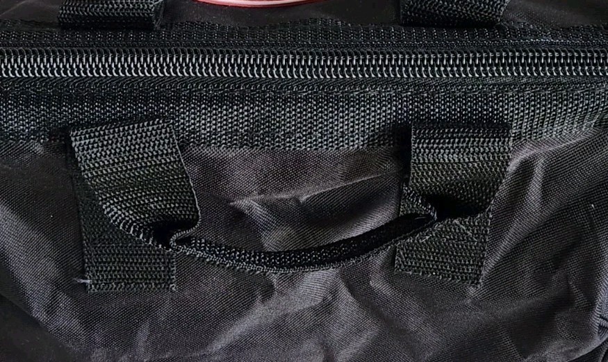 New! Craftsman Wide Mouth 13″ Tool Bag with 6 Pockets Black & Red