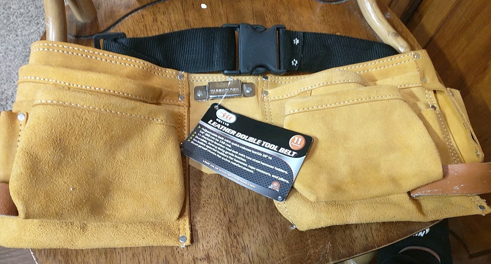 Illinois 91112 7 Pocket Leather Tool Belt with Polyweb Quick Release Buckle