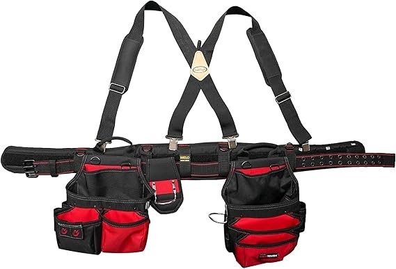 NEW Padded Tool Belt Work Suspenders with Super Strong Clip for Carpenter’