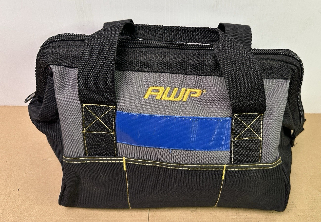 AWP 12 inch Zippered Tool Bag 23-035-02 with Tool Pouch Contractor Used
