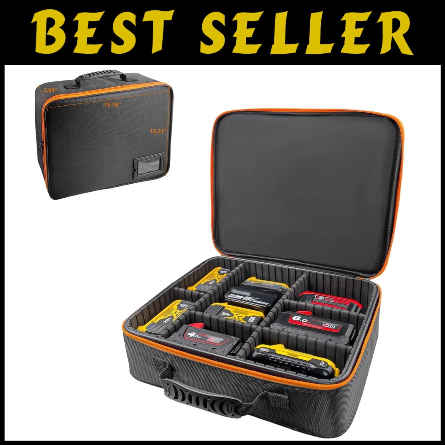 Versatile Storage Bag for Tool Batteries & Accessories