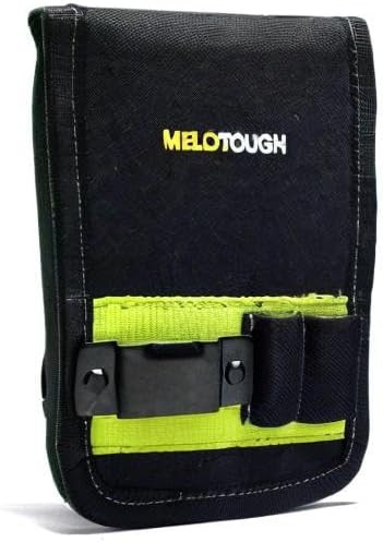 MeloTough Black Reflective Tape Measure Holster Durable Utility Clip Pouch