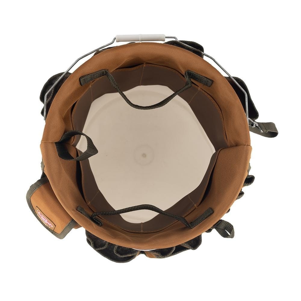 BUCKET BOSS Tool Organizer for 5 Gal. Bucket – Brown – 30 Storage Pockets