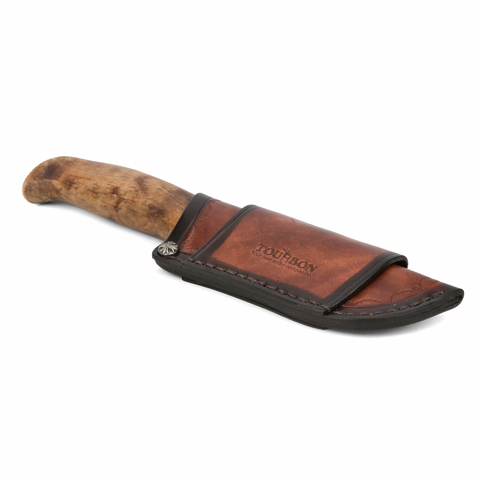 TOURBON Leather Knife Sheath Fixed Blade Case Belt Pouch Fit 4in Knives Camping