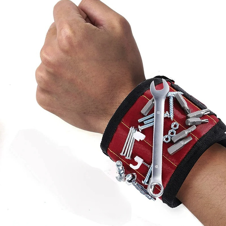 1pc Magnetic Wristband Tool Holder for Screws, Nails & Drill Bits – NEW