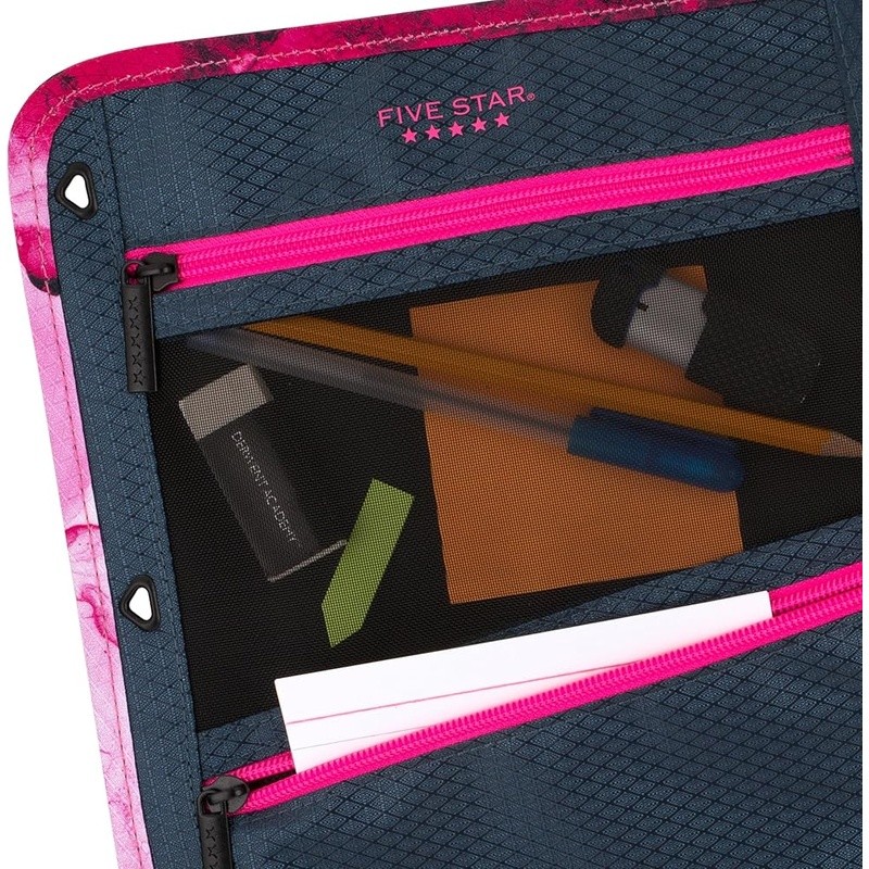 Durable Polyester Storage Pouch W/ 3 Pockets & Micro-Mesh Panel Organization New