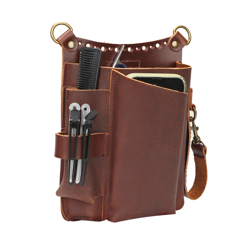 Tourbon Leather EDC Garden Multitool Carrying Pouch Belt Shoulder Bag Phone Case