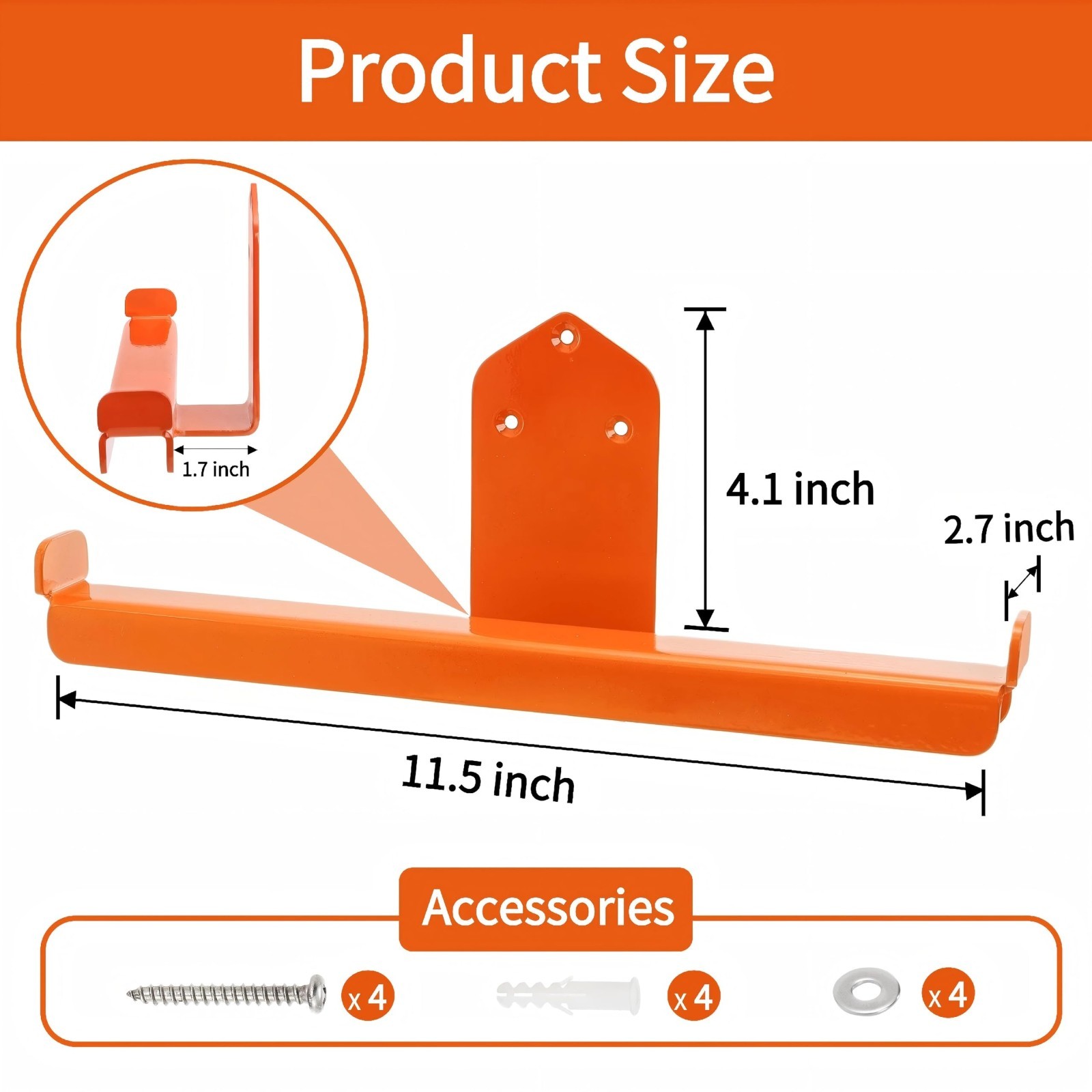 Heavy Duty Backpack Leaf Blower Wall Mount Rack Garage Organizer 150lb Steel New