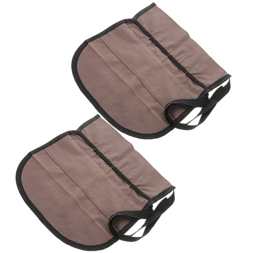 2Pcs Wear-Resistant Canvas Tool Roll Bag Organizer for Screwdrivers and Wrenches