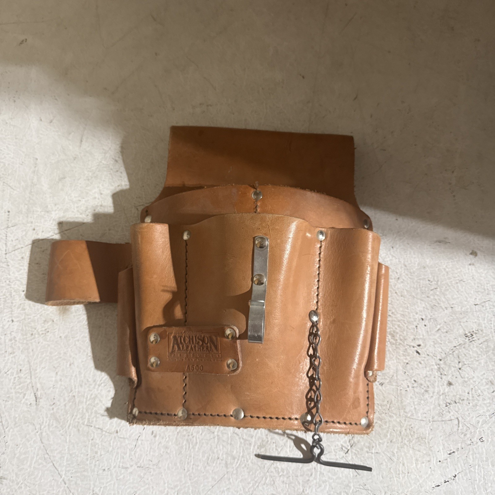 Atchison Leather products made in the USA Leather Tool pouch tool bag A500