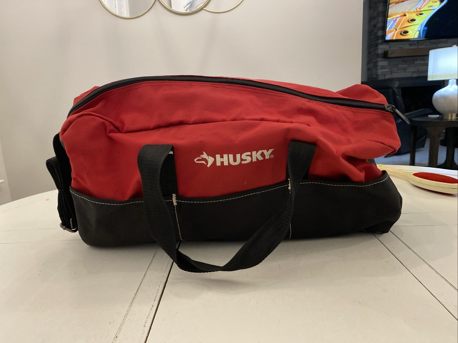 Husky Brand Tool Bag Duffle Bag Shoulder Strap Red & Black 18″ x 10″ x 10″