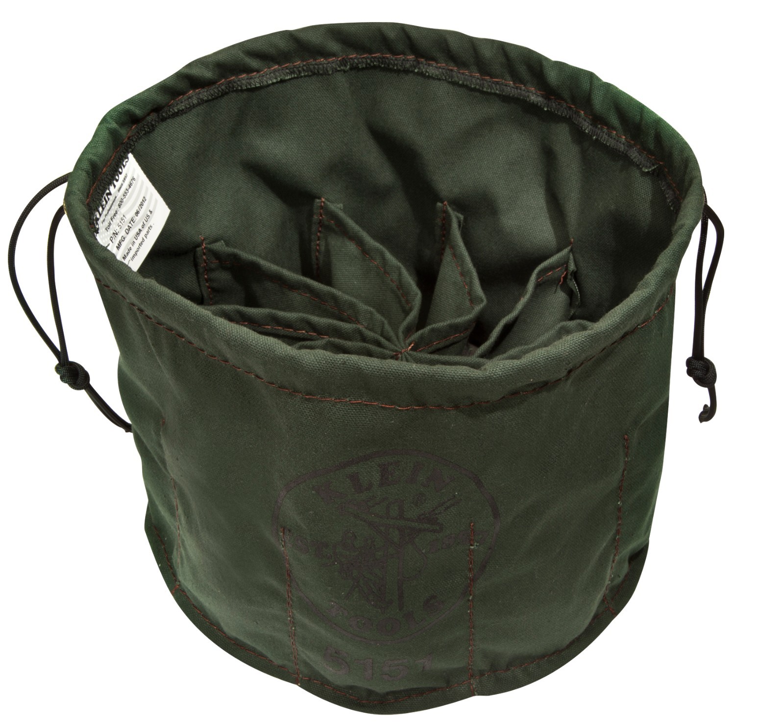 Klein Tools 5151 Drawstring Bag, 10-Compartment