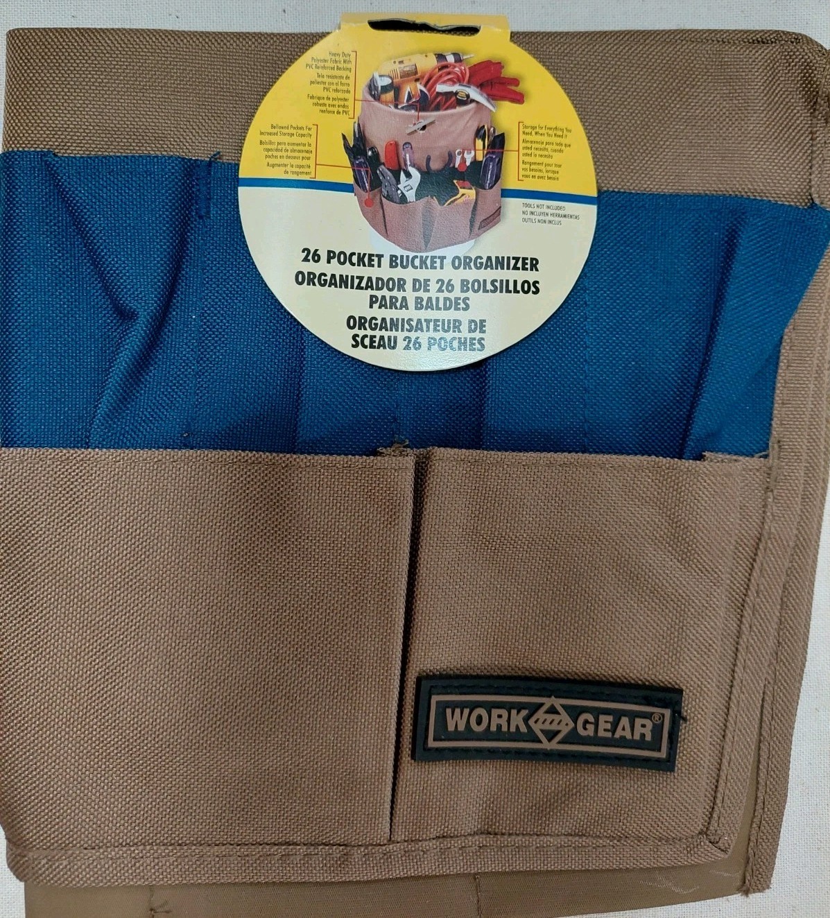 Vintage WORK GEAR 26 Pocket BUCKET ORGANIZER for TOOL Storage Toolbox NOS