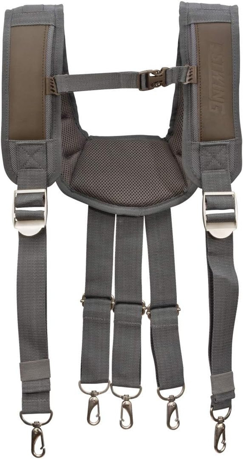 Cooling Mesh Padded Tool Belt Suspenders, Durable, Steel Hardware, Chest Strap,