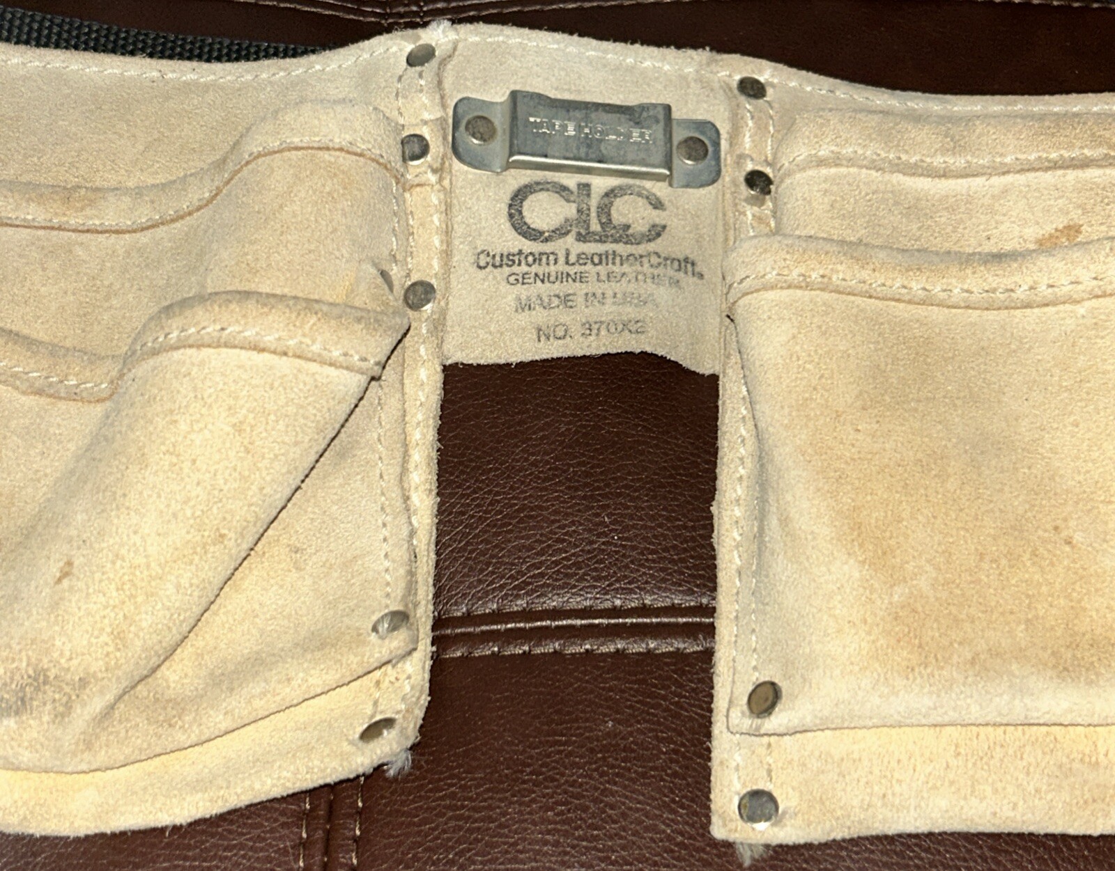 CLC Custom Leather Craft Heavy Duty Tan Suede Tool Belt 370X2 USA Made Free Ship