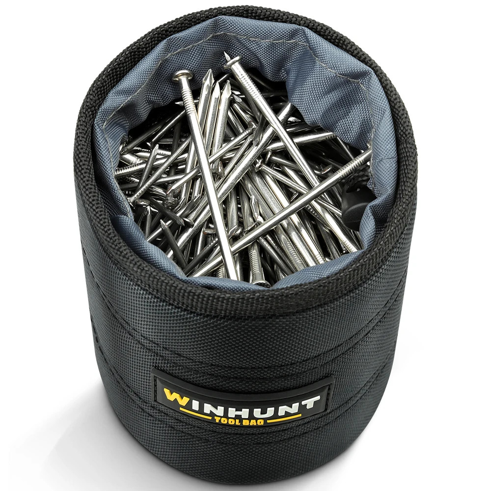 WINHUNT 1680D Heavy Duty Tool Pouch Drawstring Nail & Screw Bag w/ Belt Clip