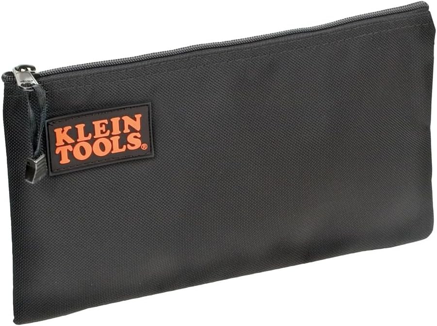 Klein Tools 5139B Zipper Bag, Cordura Nylon Tool Pouch 12-1/2-Inch, Black