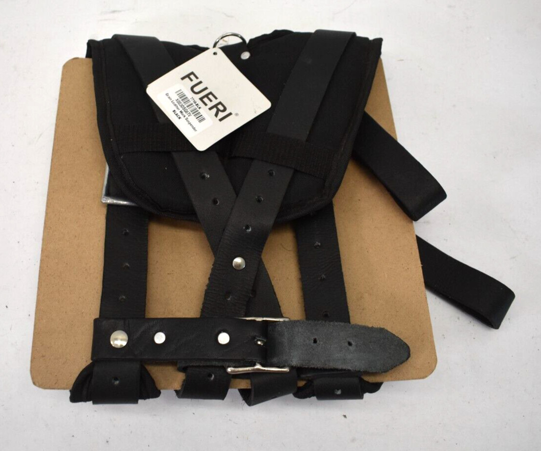 Fueri Tool Belt Suspender w 4 Detachable D Loops For Construction Kit Black