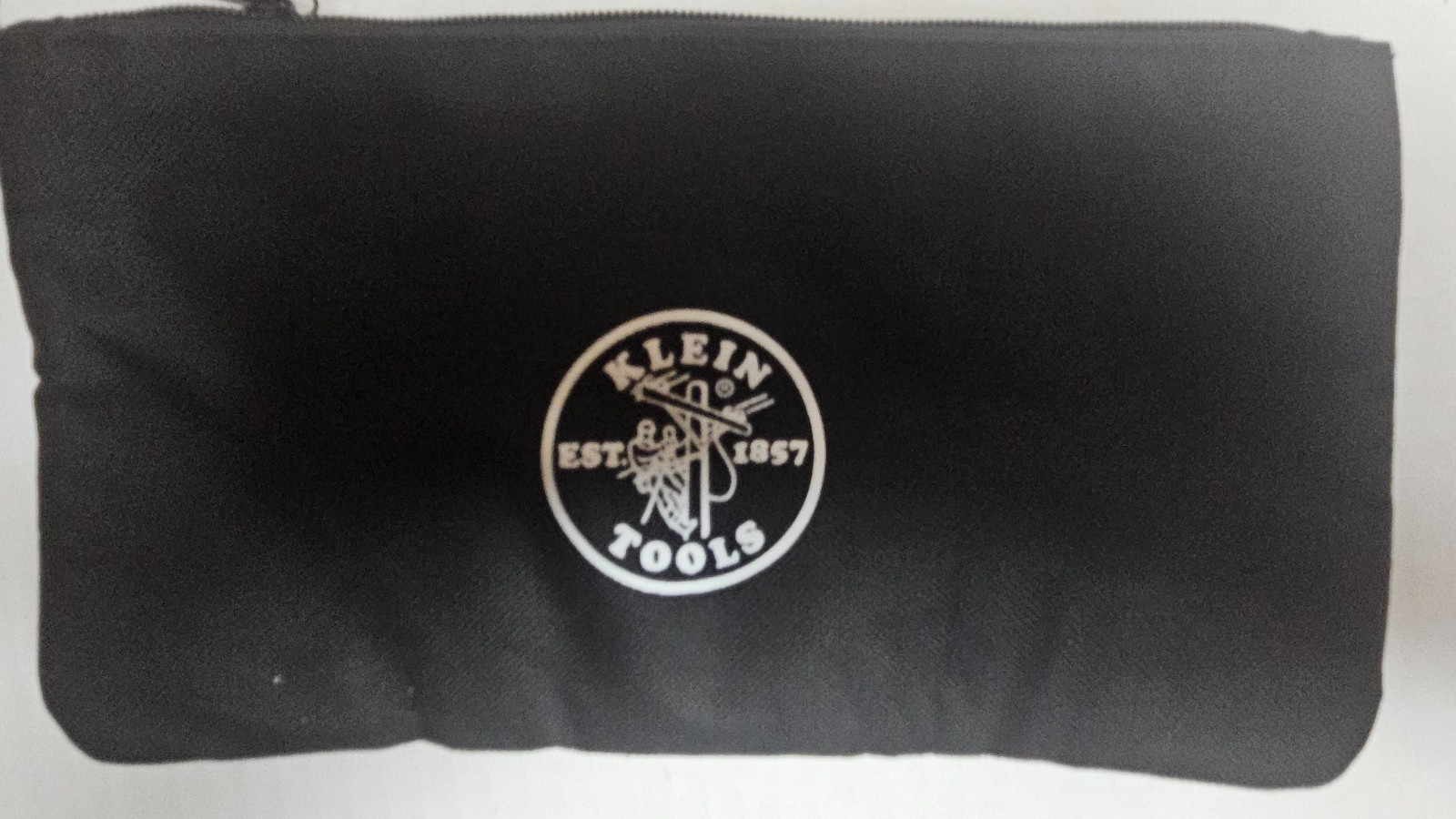KLEIN EST EST. 1857 Tool Pouch Black Zipper Closure Heavy Duty 11 in. x 5″ Nylon