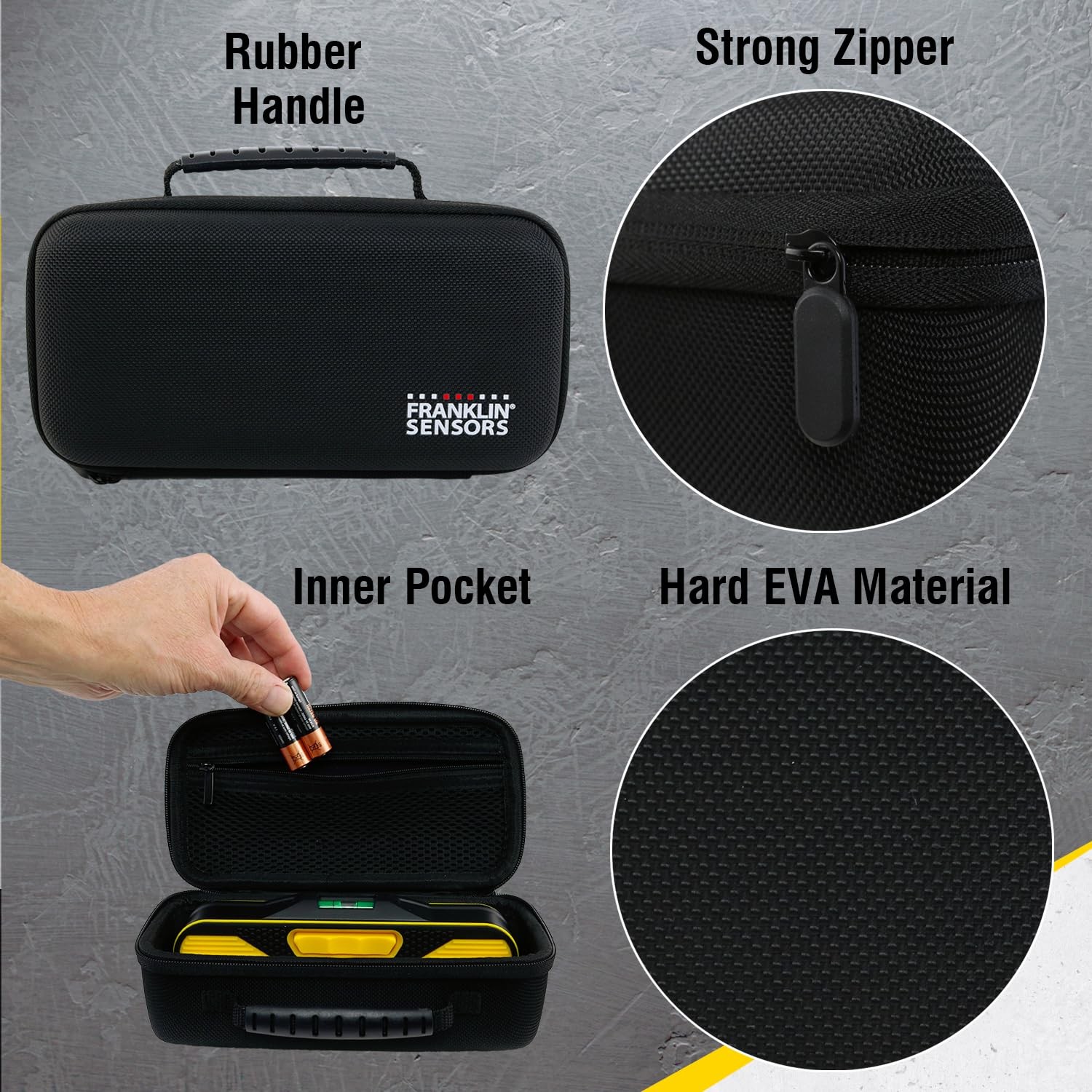 Franklin Sensors Official Stud Finder Case for the ProSensor Handheld, Black