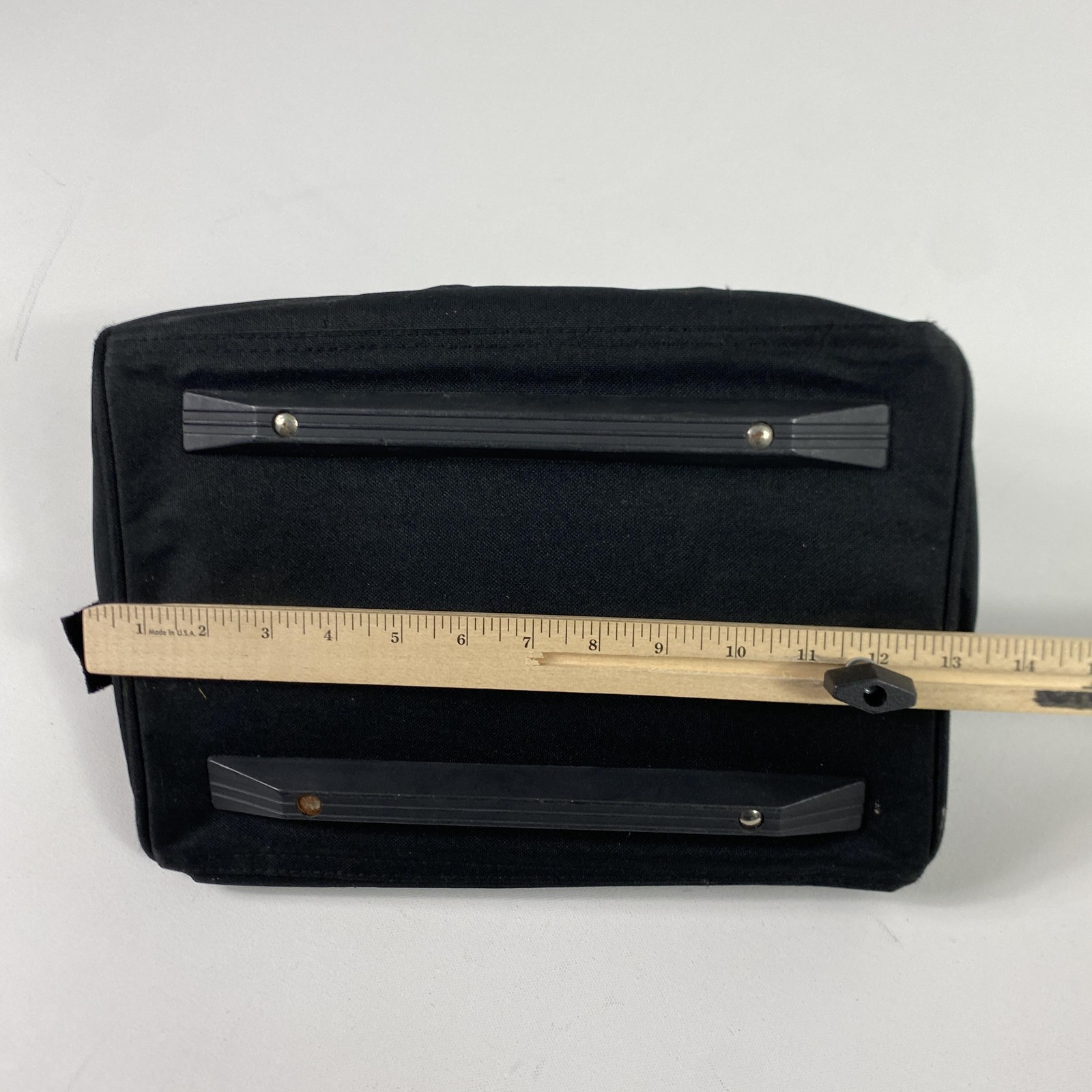 DeWalt Small Tool Bag Soft Canvas Tote Black Yellow Made In USA Zipper Organizer