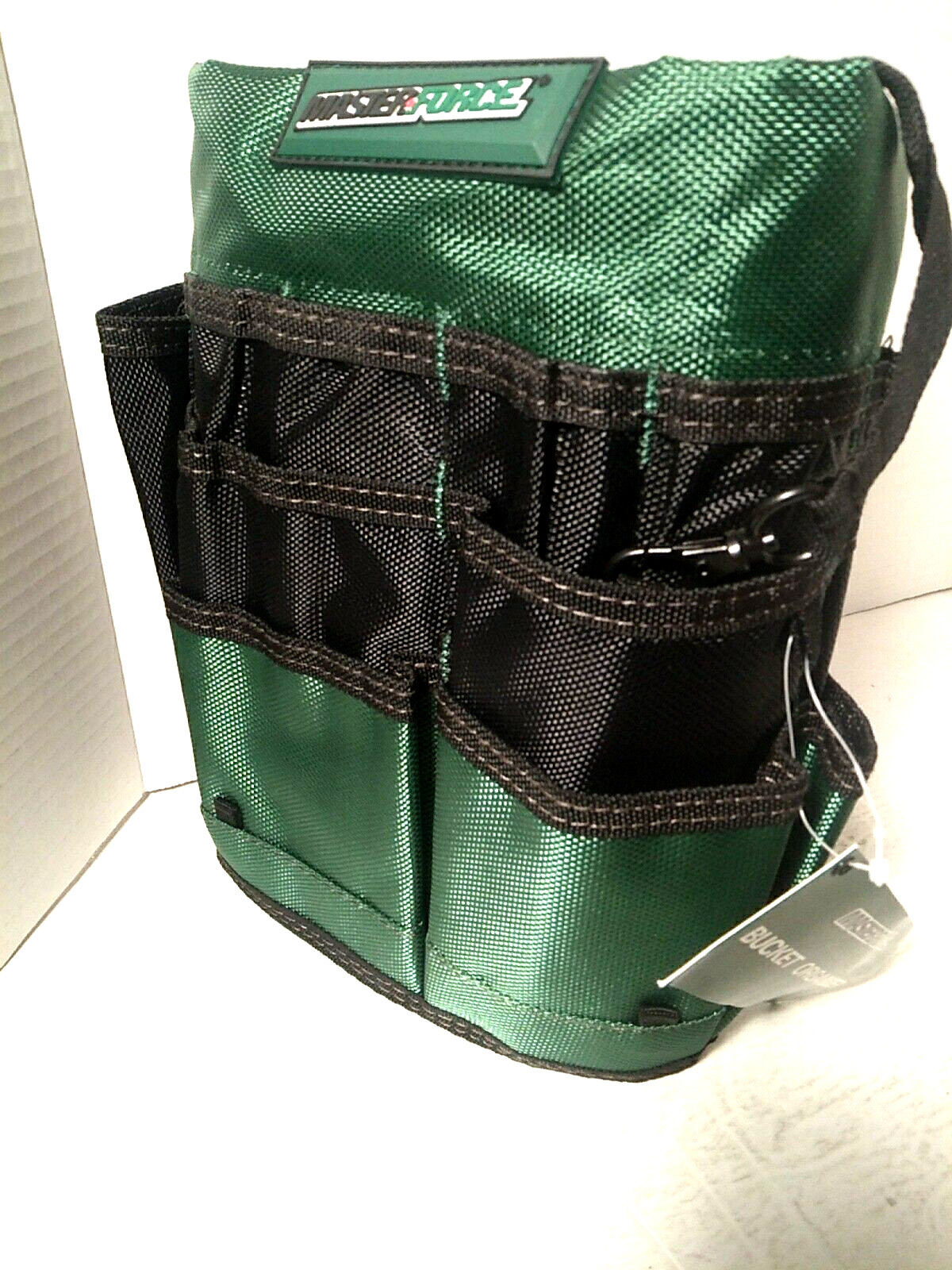 Master Force Tool Pouch Bucket Organizer 14” w/32 Pockets Heavy-Duty Green