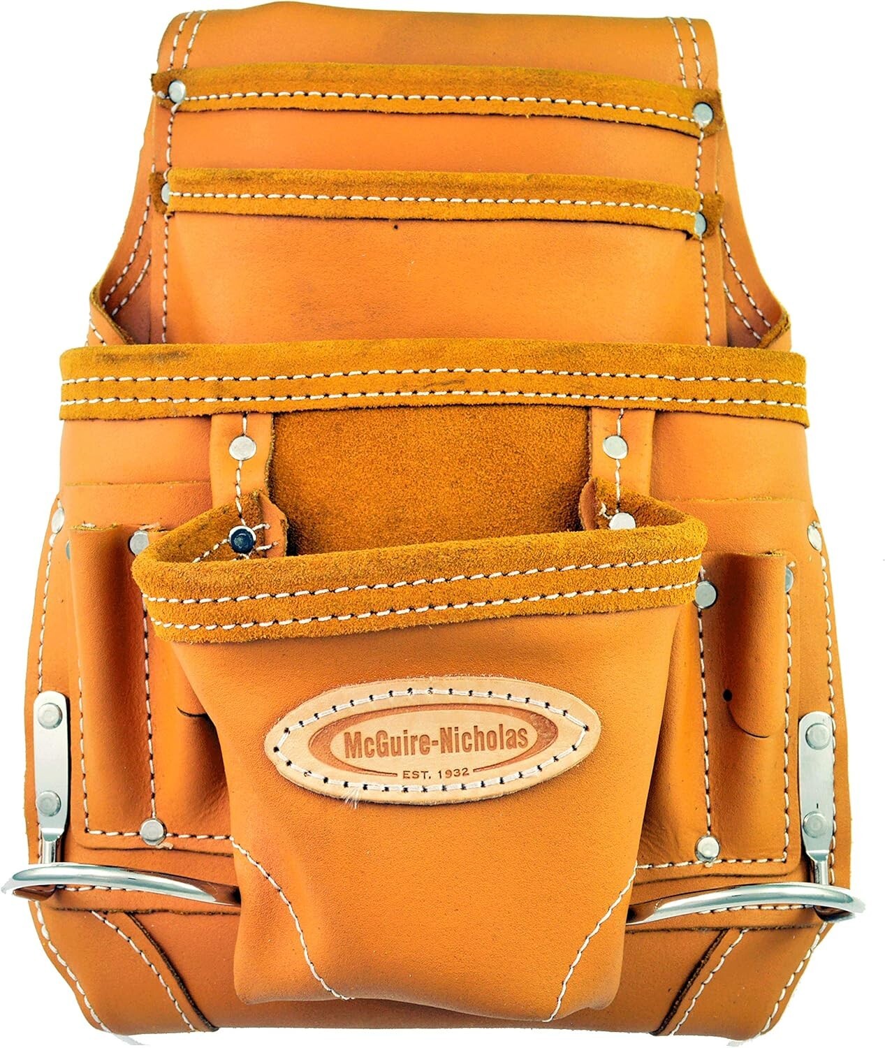 McGuire-Nicholas 689 MB 10 Pocket Pro Carpenter Pouch in Tan Full Grain Leather