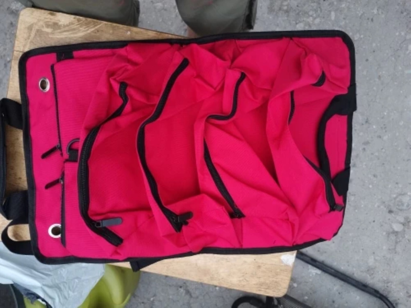 Multi-Purpose Tool Roll Up Bag 5 Pocket Wrench Pouch Canvas Hanging Organizer