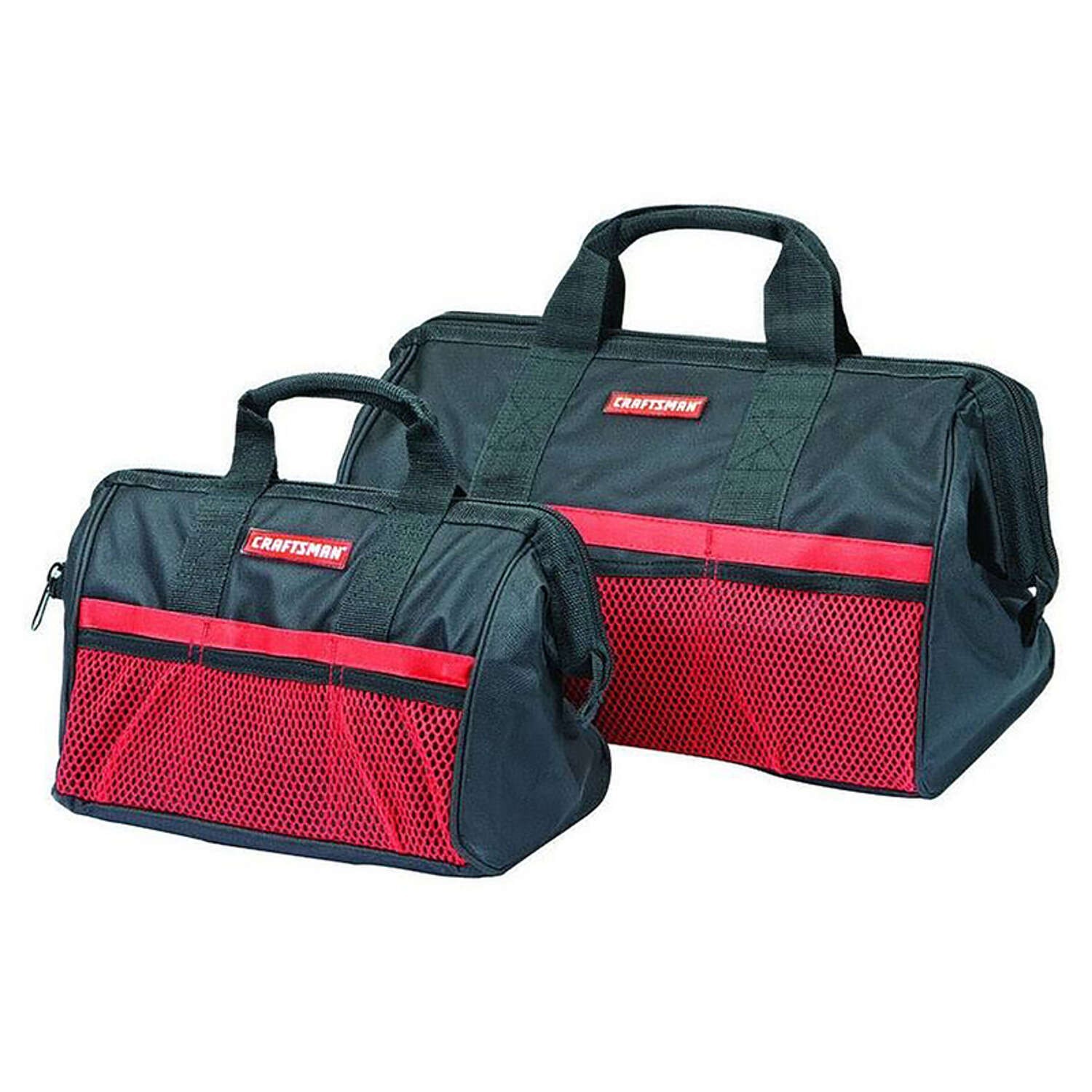 Craftsman Ballistic Nylon Tool Bag Set Black/Red 2 pc. 13″ and 18″ Combination