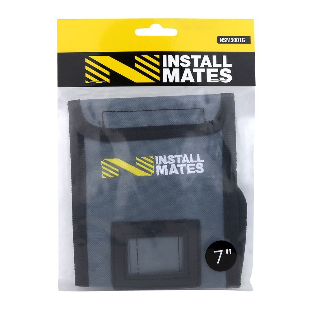 InstallMates™ 7″ Cable Tie Storage & Carry Pouch (Gray)