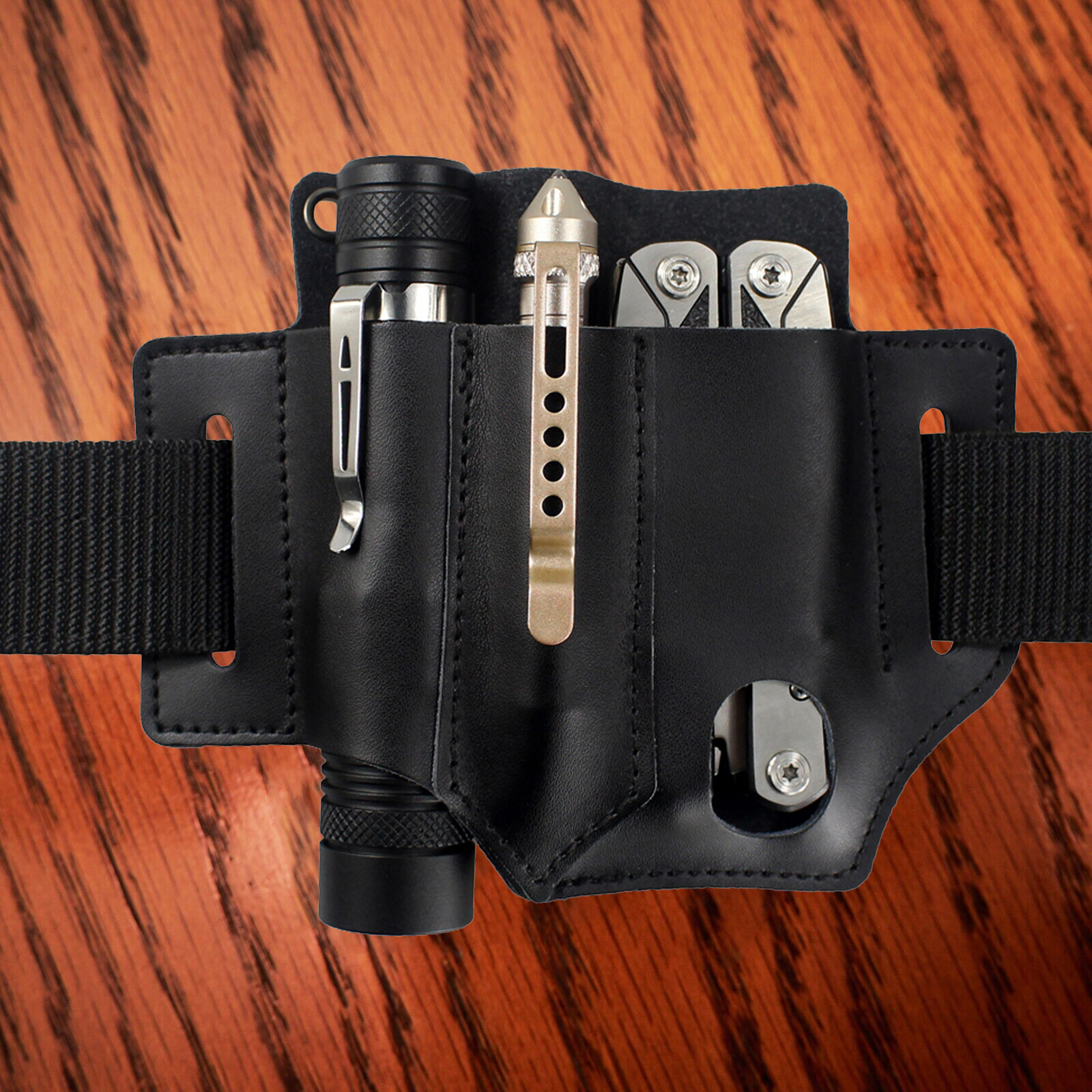 NEW Tactical Multi Tool Belt Leather Bag Portable Tool Storage Bag Holster Pouch