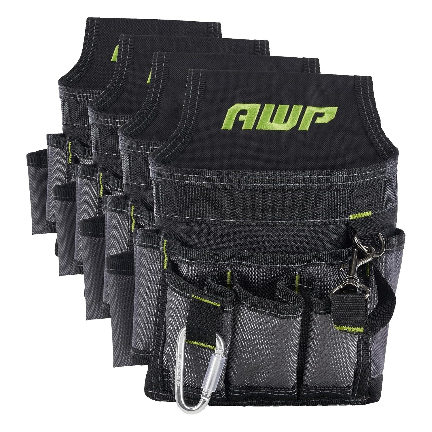 AWP Ballistic Nylon Mini Tool Pouch Multi-Pocket Organizer for Electricians, Pro