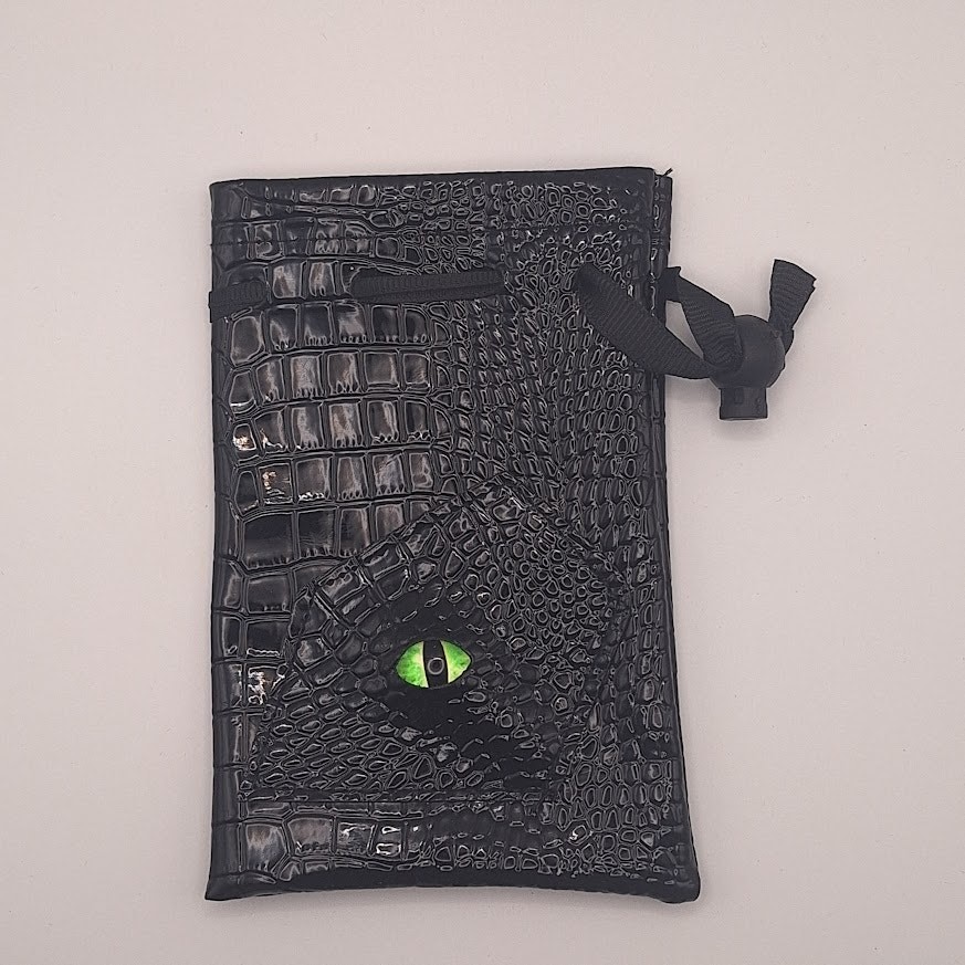5 Pack Demon Eye Leather Dice Bags RPG Tabletop Drawstring Dice Storage